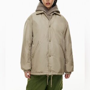 Aritizia TNA Coaches Oversized Tan Puffer Jacket